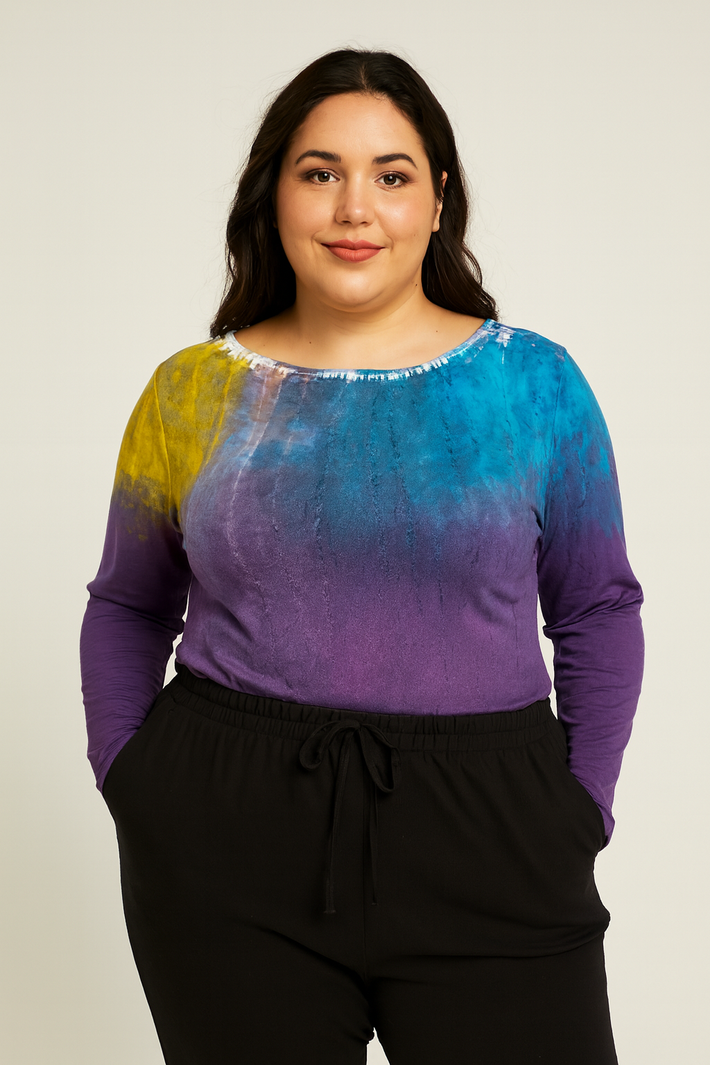Jessie Top in Purple Dripstone