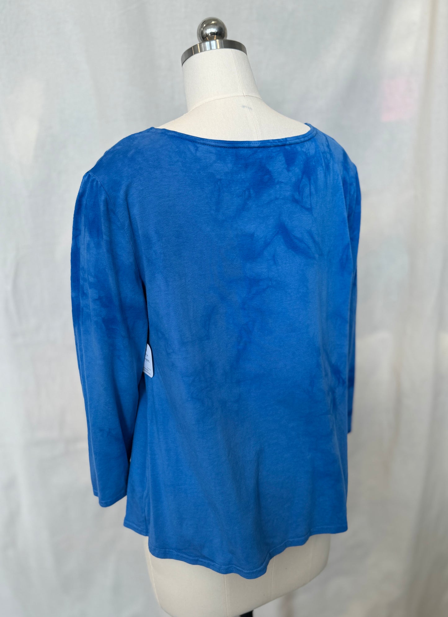 Betsy Top in Blue Poppy Variegated