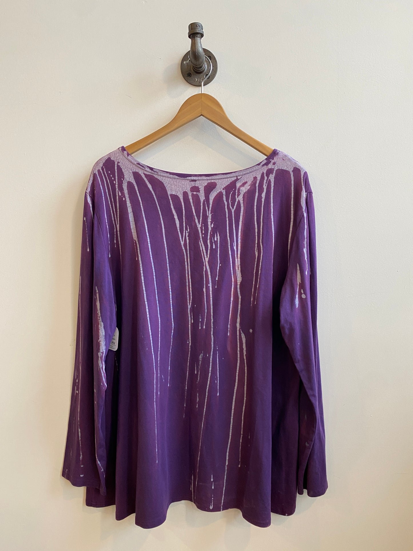 Audrey Long Sleeve Tunic in Purple Dripstone