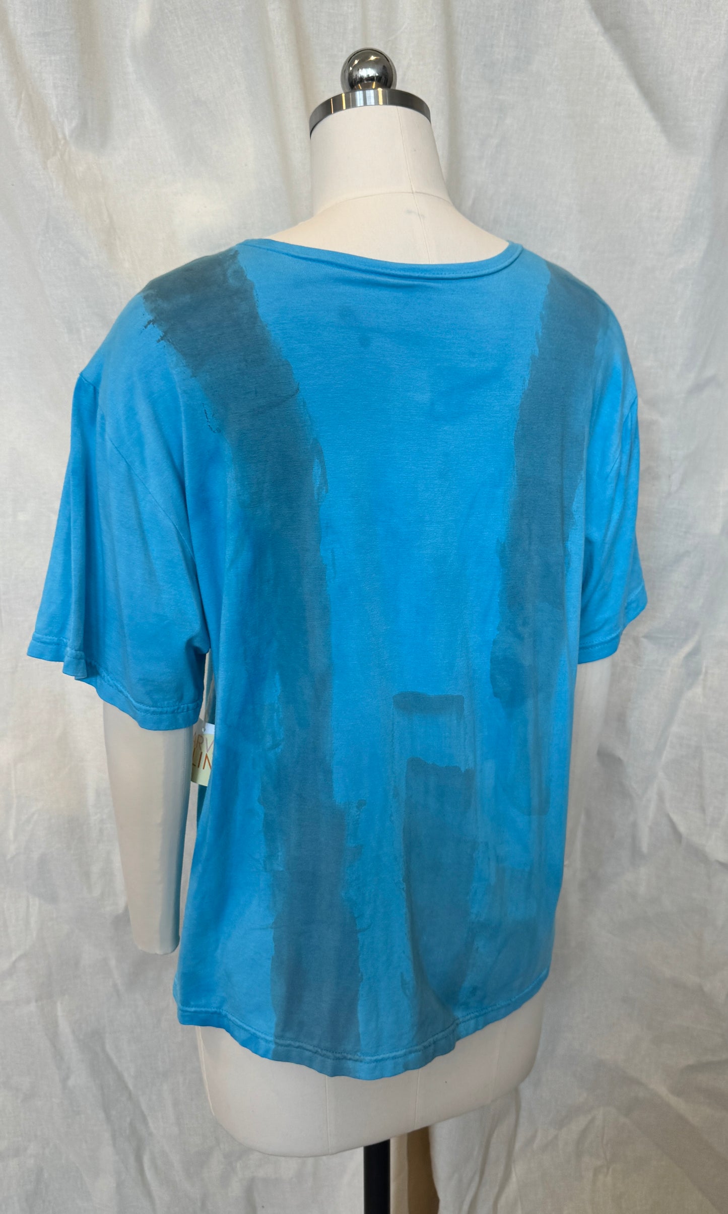 Ida Top in Light Blue Brush Stroke