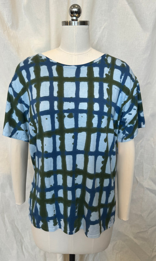 Ida Top in Green and Blue Plaid