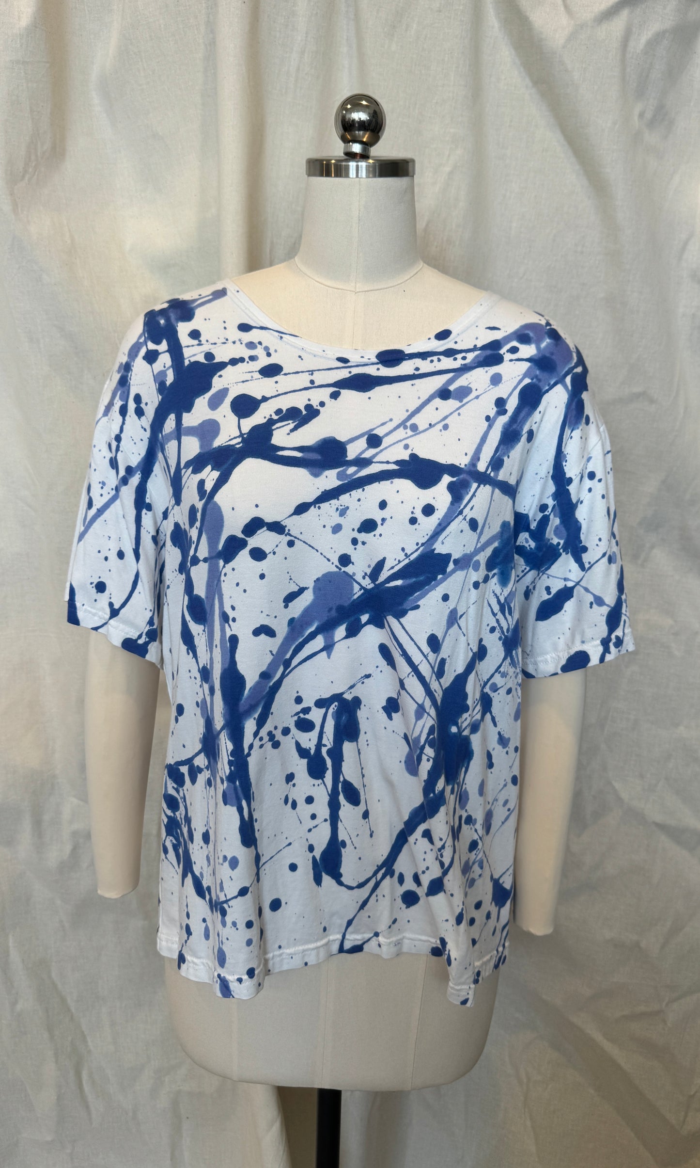 Ida Top in Blue Splatter