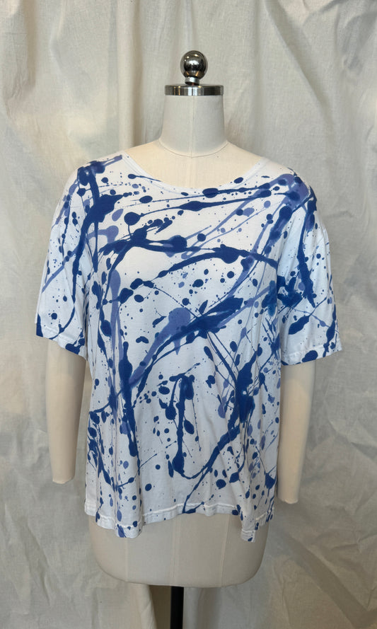 Ida Top in Blue Splatter