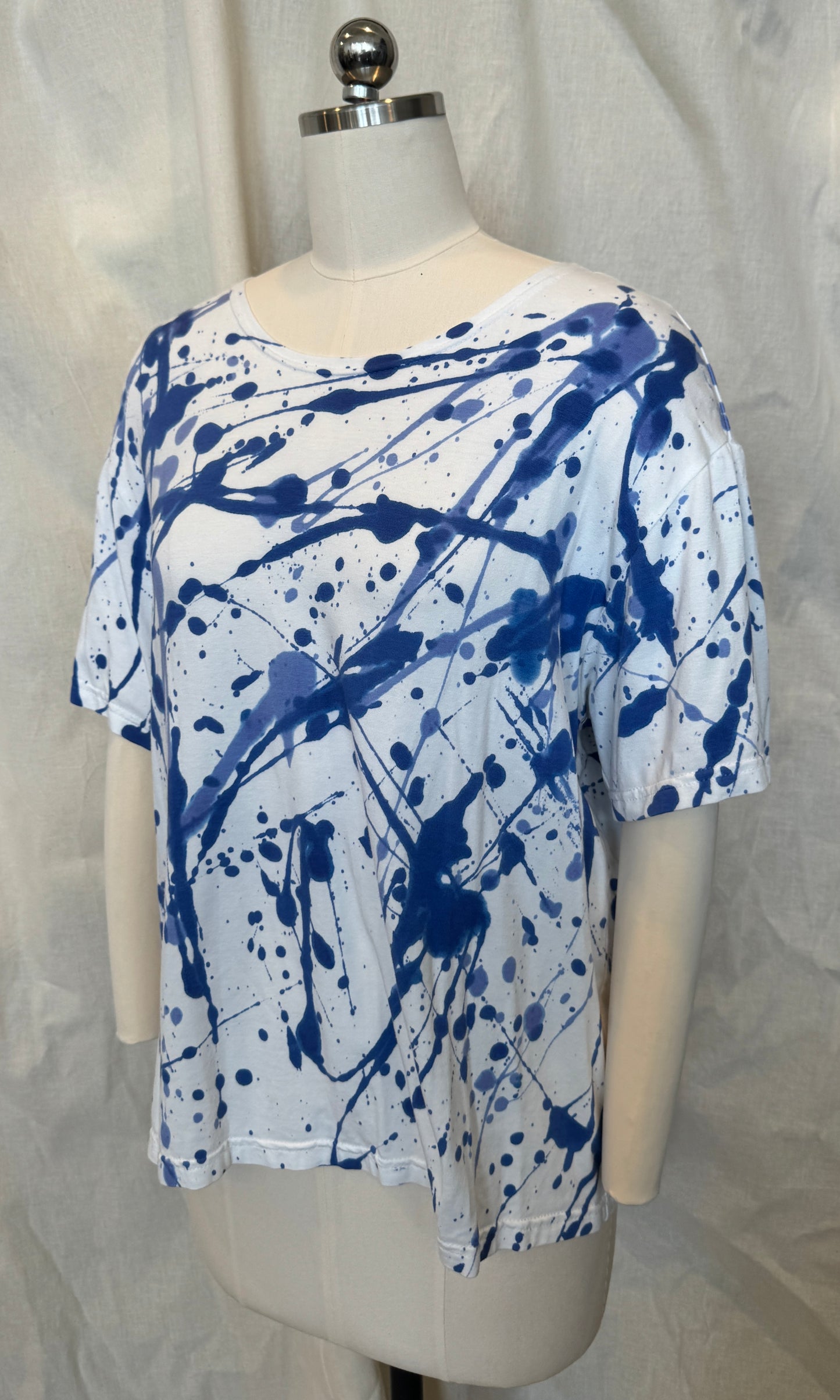 Ida Top in Blue Splatter