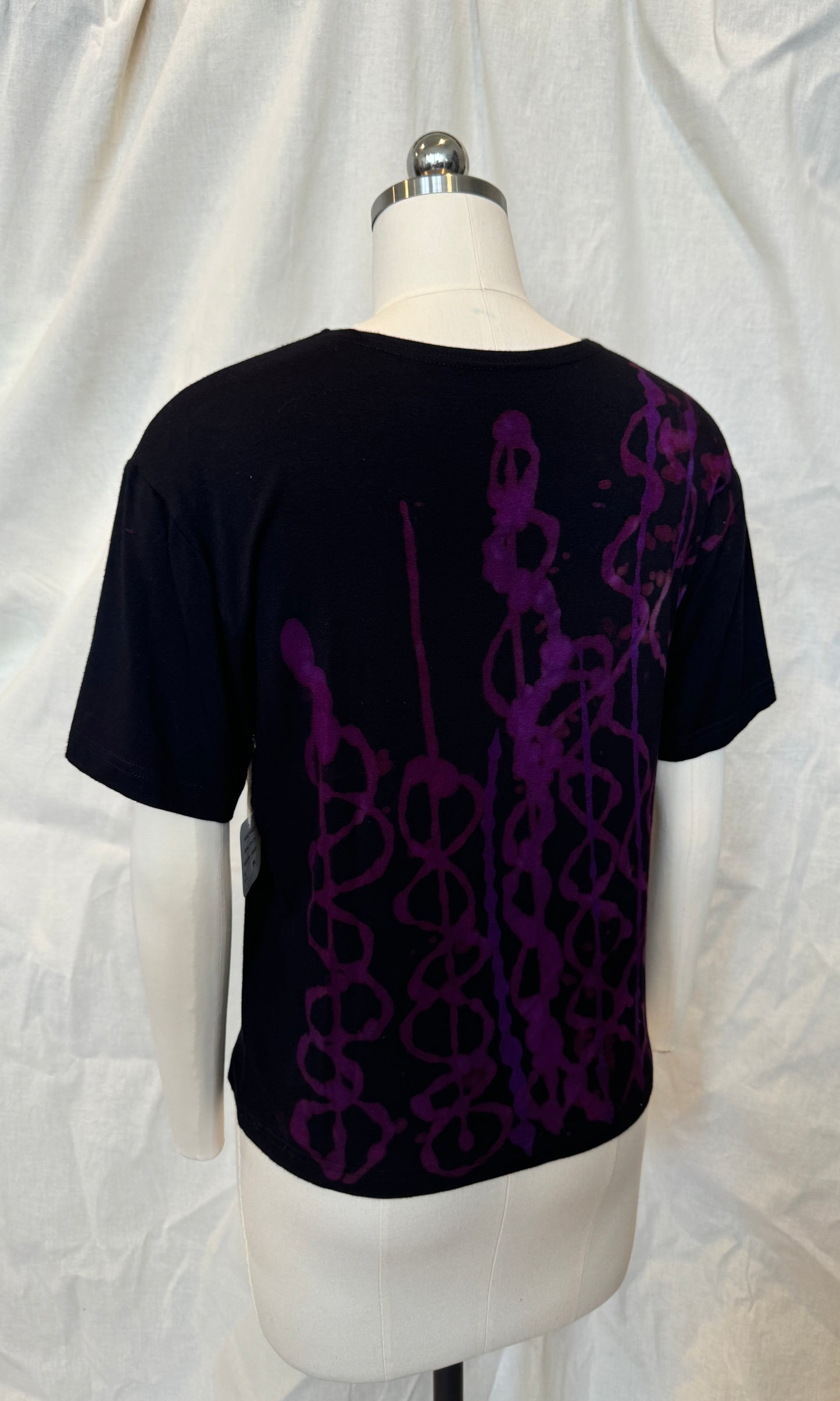 Ida Top in Fuchsia Scribble Text