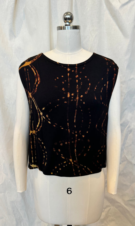 Wide Tank Crop Muscle Top in Golden Tangled Phi