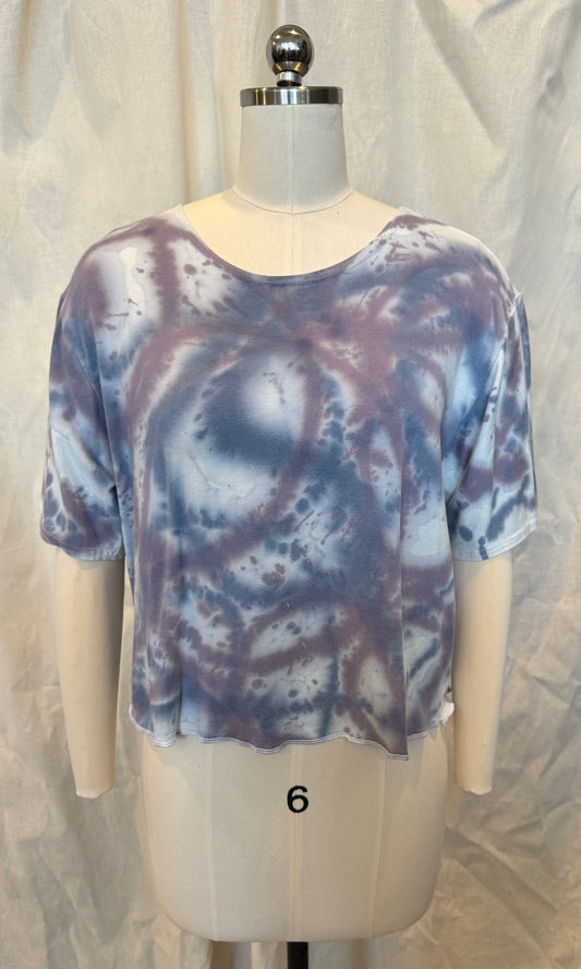 Mens's Crop Tee with Cotton Candy Scribble