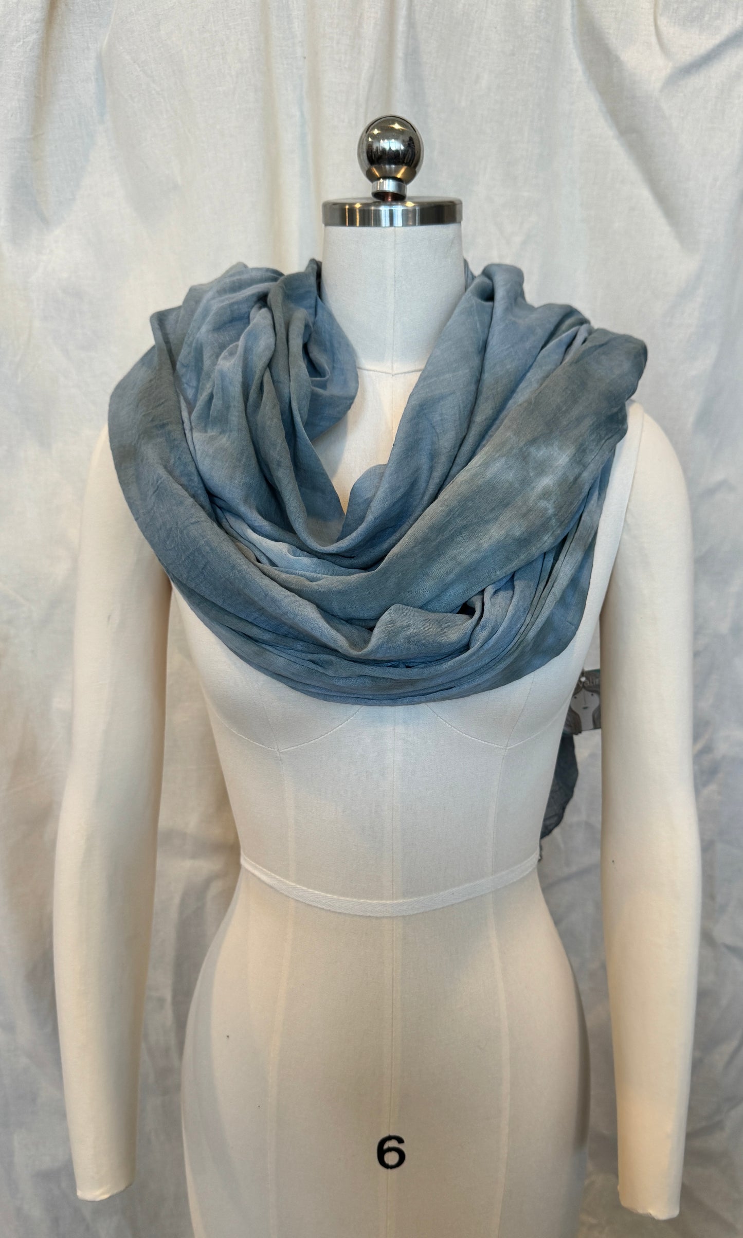 Cotton Lightweight Scarf in Misty Grey