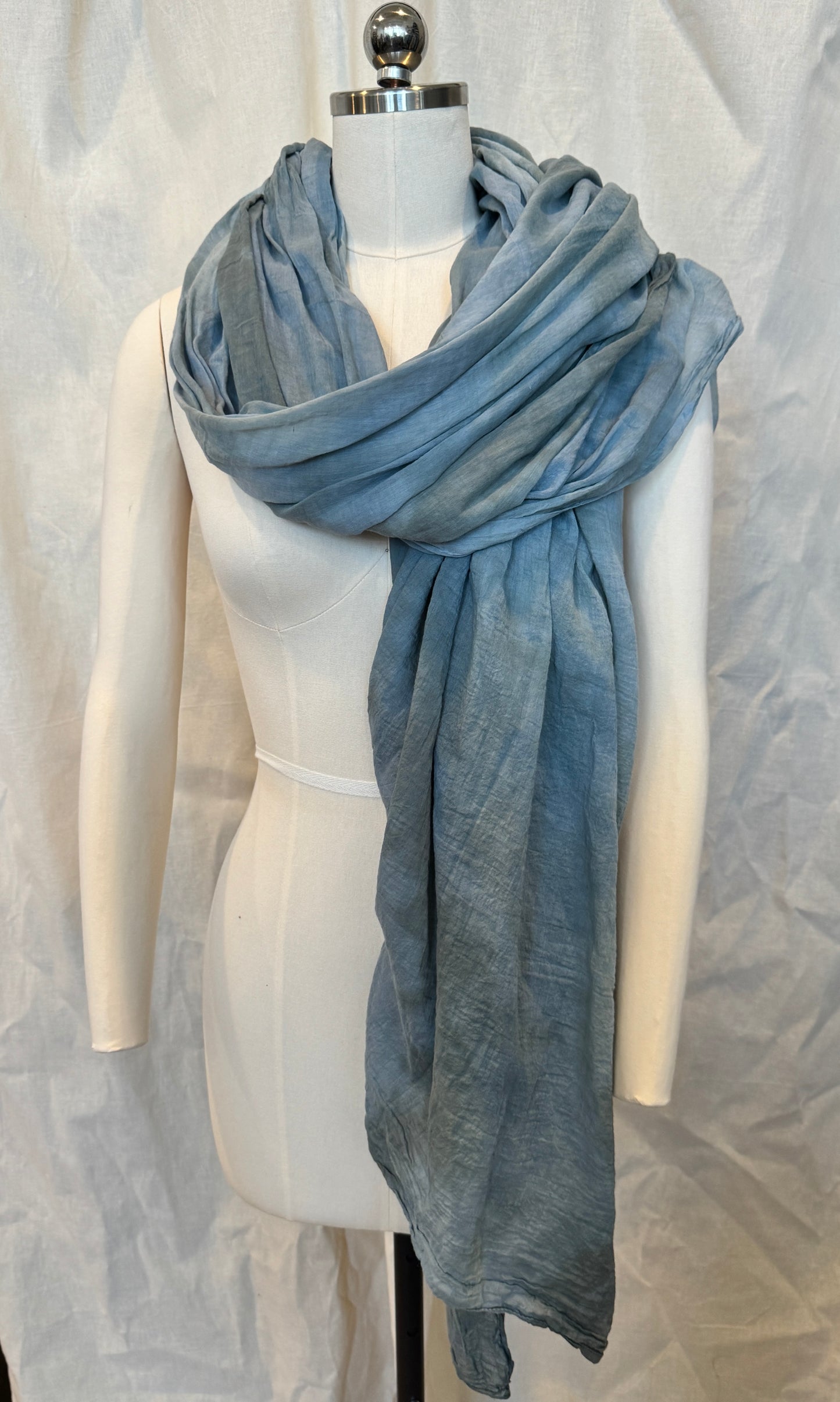 Cotton Lightweight Scarf in Misty Grey