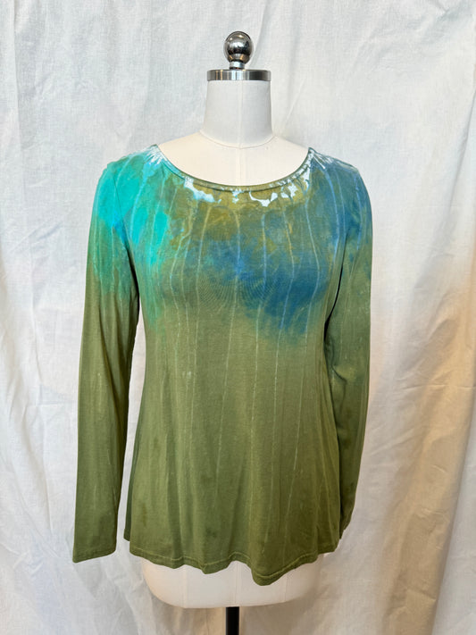 JESSIE LONG SLEEVE TOP Army Blue Dripstone