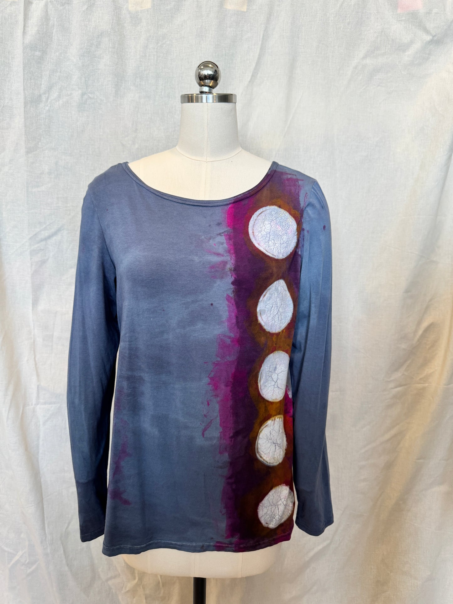 JESSIE LONG SLEEVE TOP Grey Eclipse Rainbow