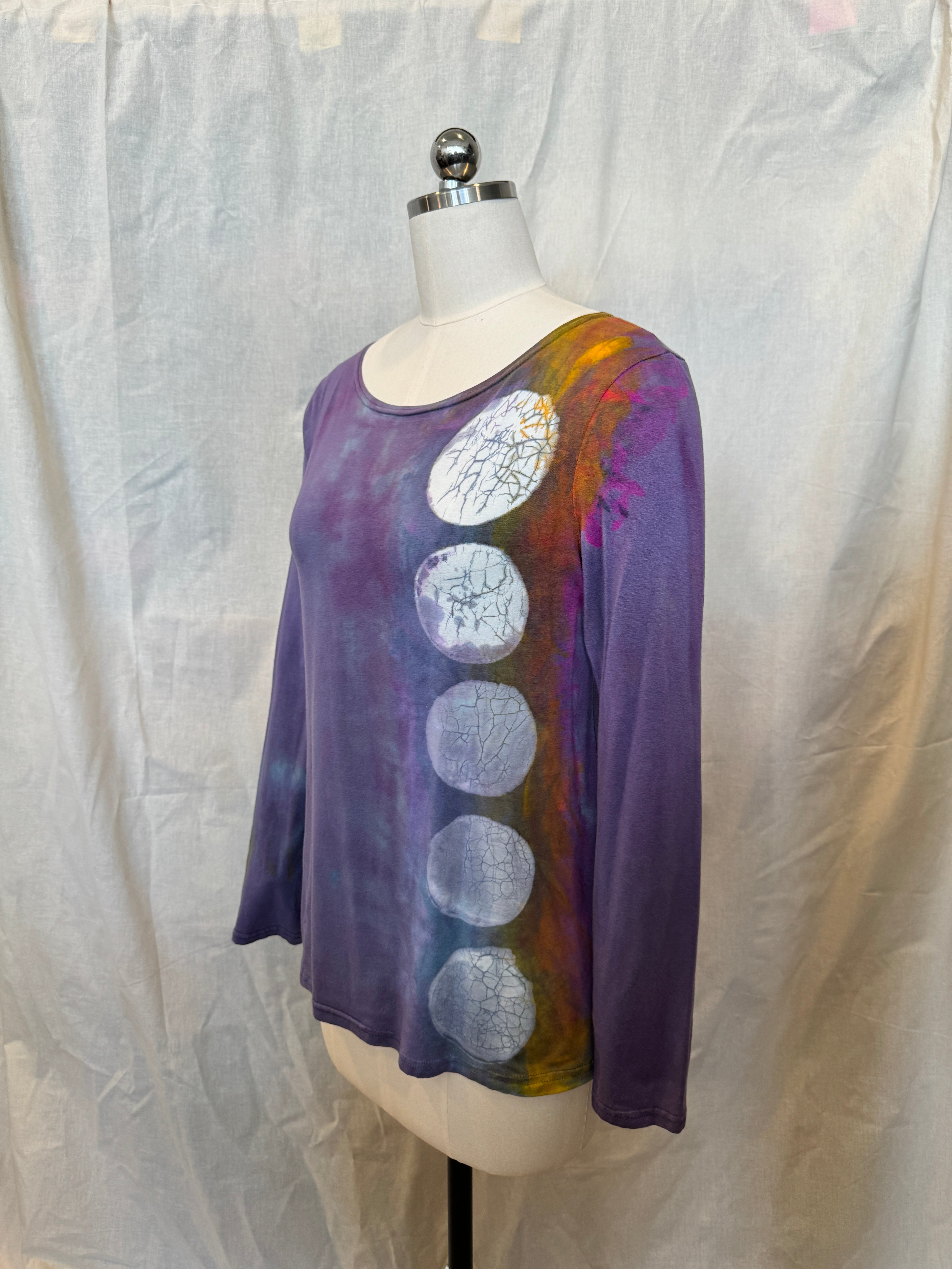 JESSIE LONG SLEEVE TOP Purple Eclipse Rainbow