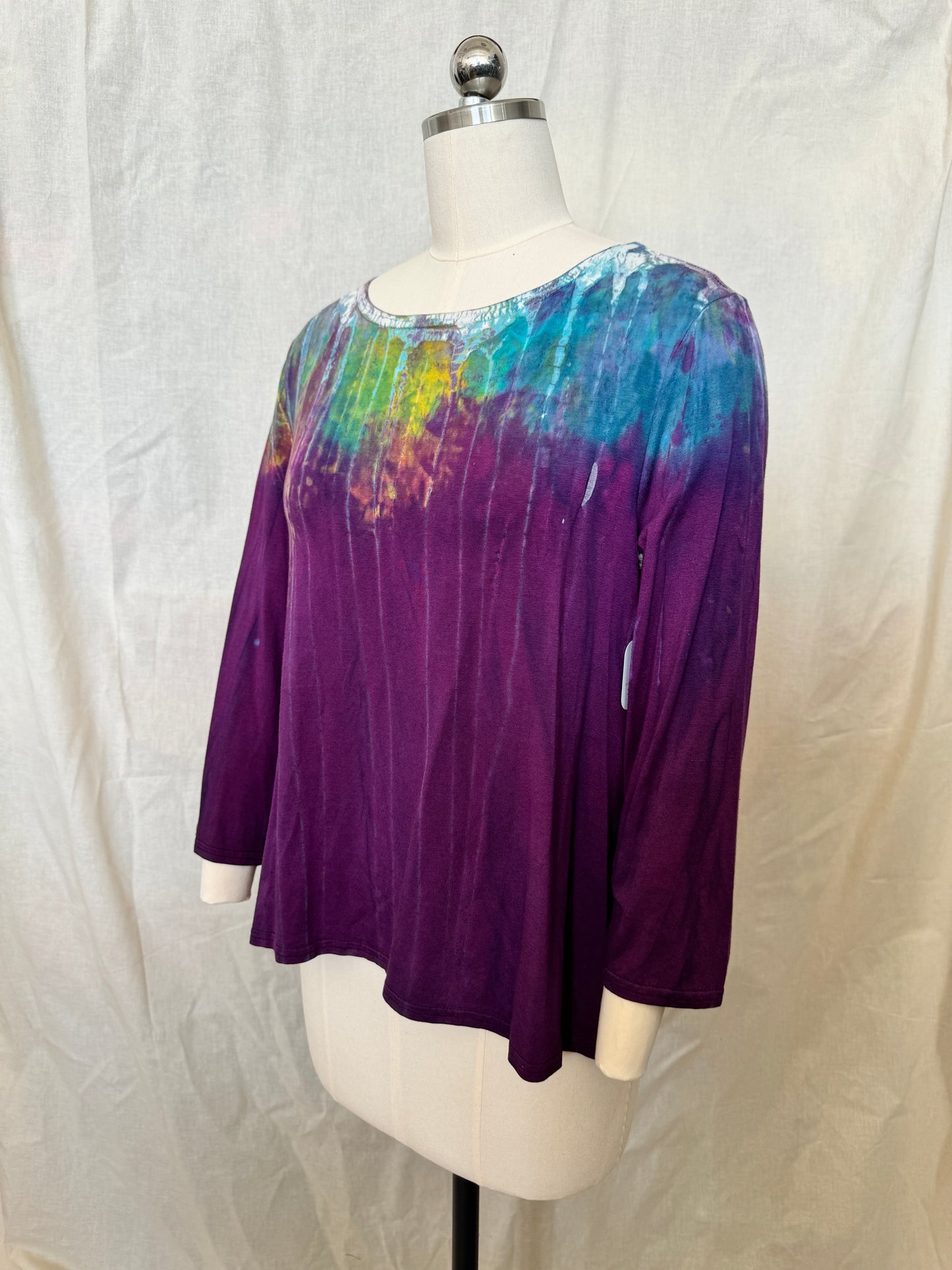 Betsy Top in Puple Rainbow Dripstone