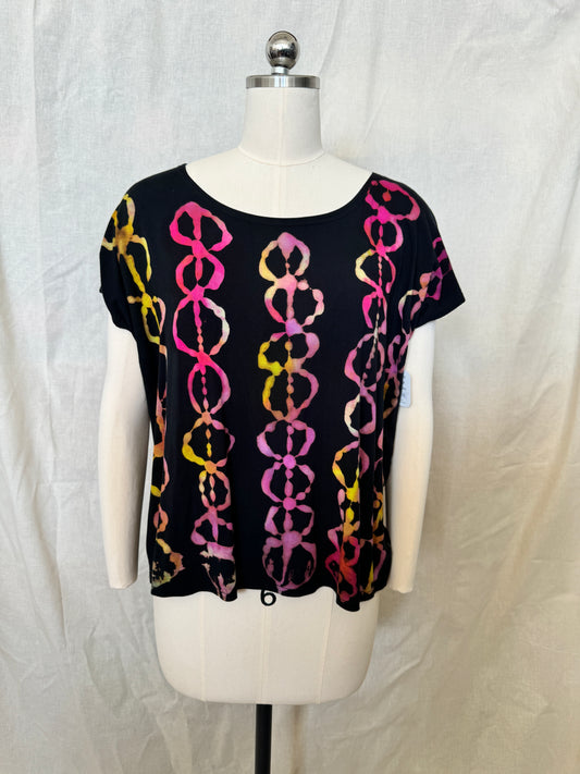 ELLIE TOP in Pink Yellow Tangle Phi