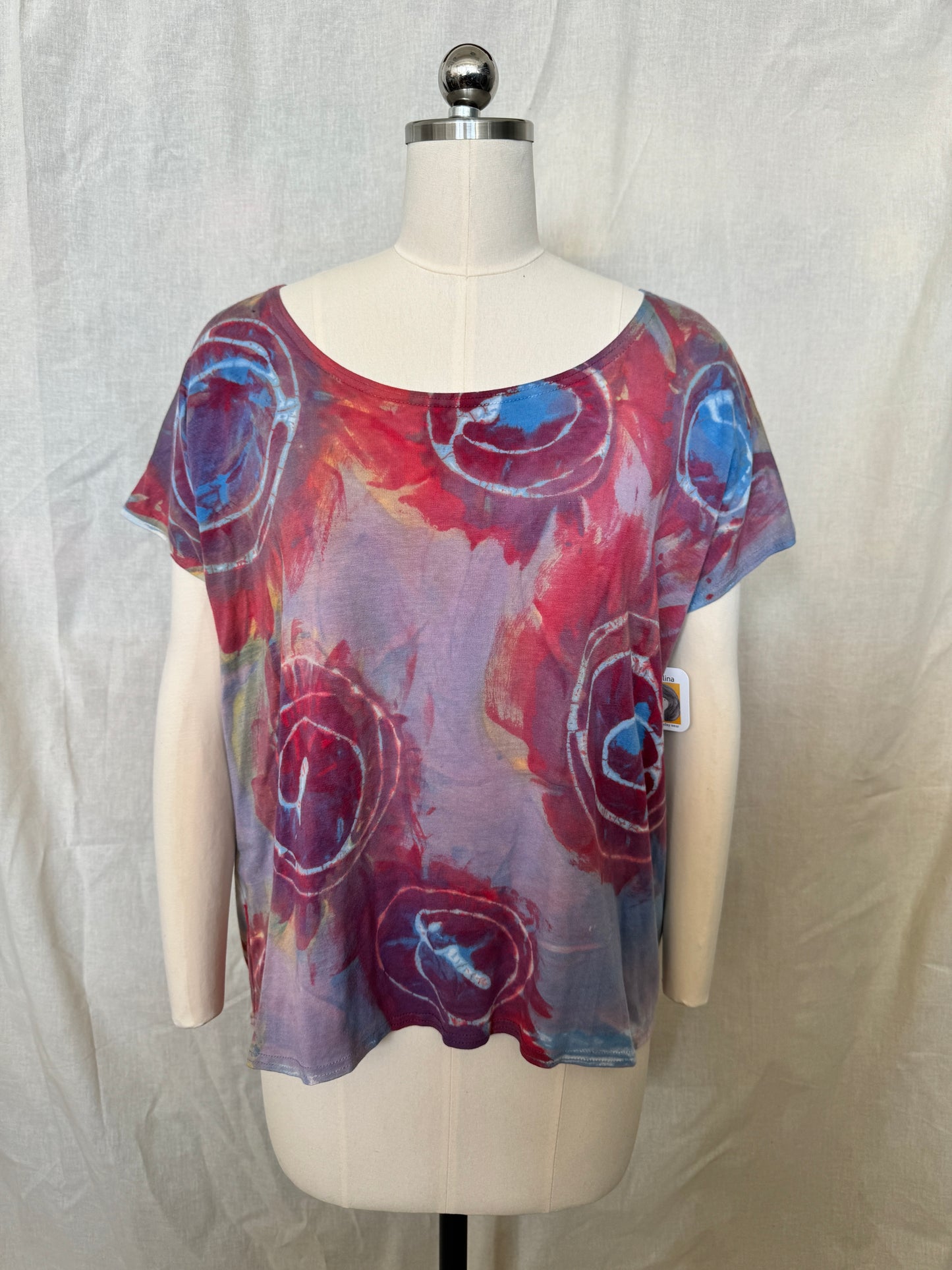 ELLIE TOP in Red Flare Circles