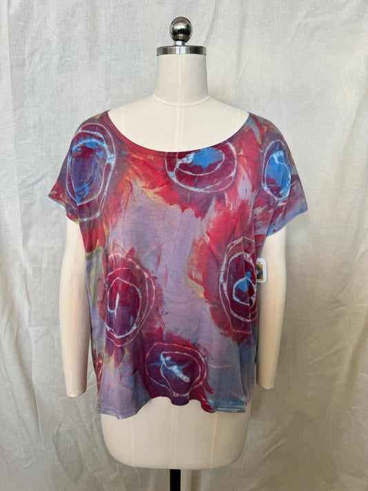 ELLIE TOP in Red Flare Circles