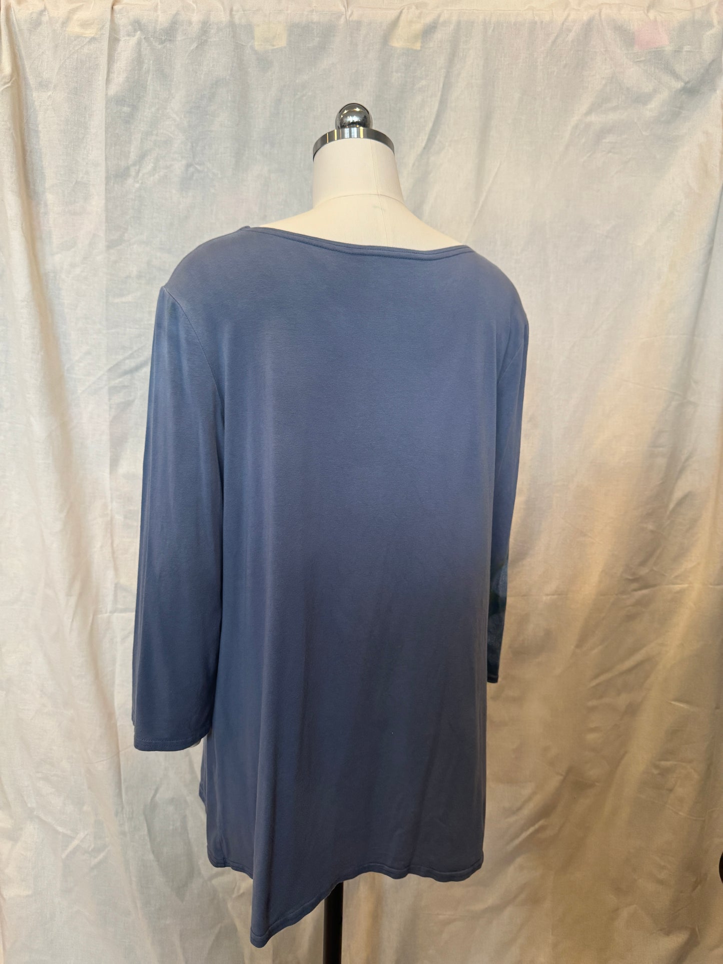 AUDREY 3/4 SLEEVE TUNIC in Grey Mist Bubbles