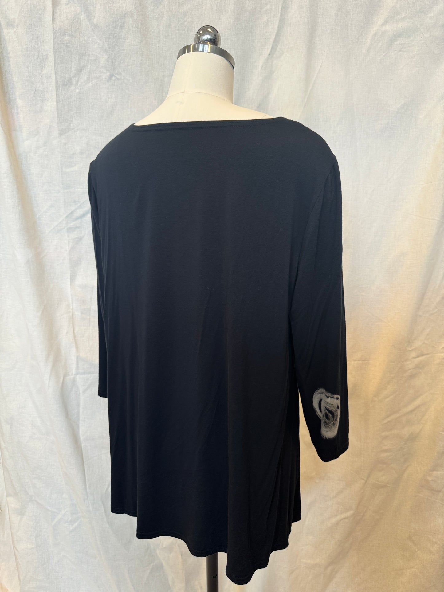 AUDREY 3/4 SLEEVE TUNIC in Charcoal Eclipse